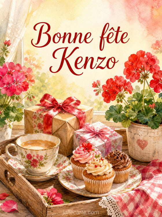 Carte bonne fĂȘte Kenzo