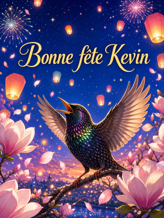 Carte bonne fĂȘte Kevin