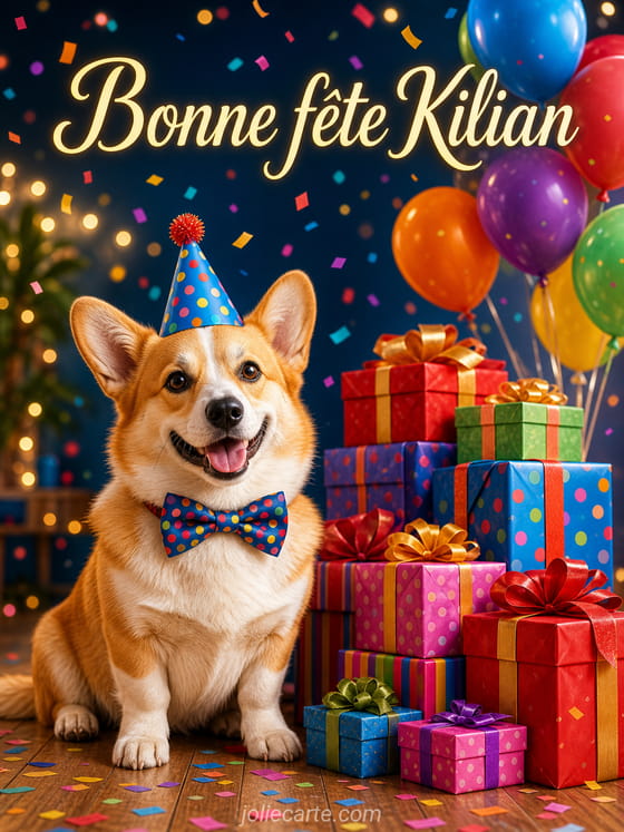 Carte bonne fête Kilian