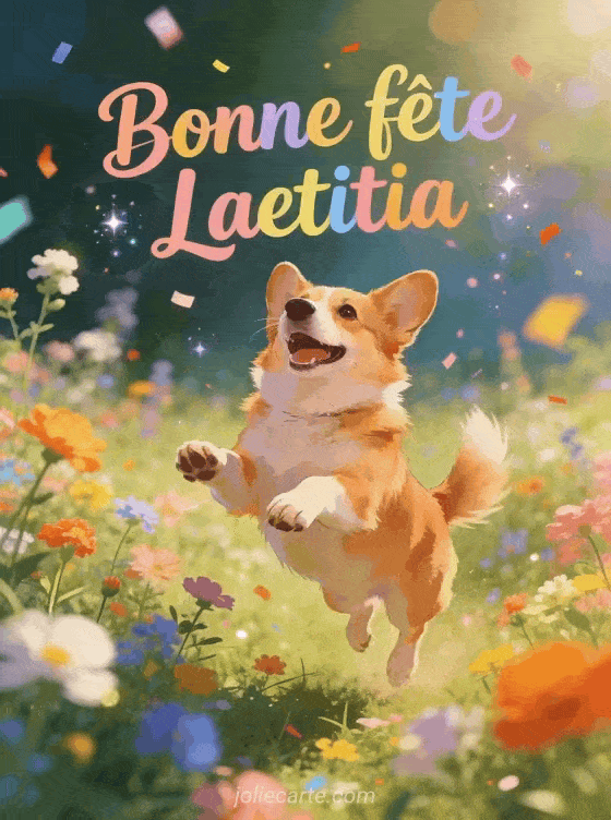 Bonne fête Laetitia - Laetitia gif bonne fete gratuit