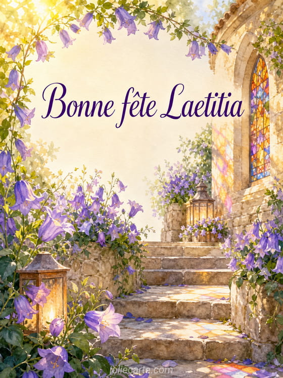 Carte bonne fête Laetitia