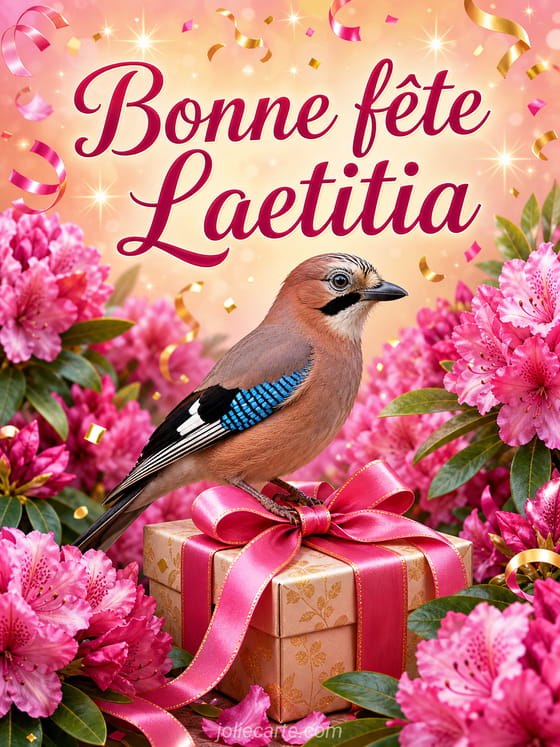 Carte bonne fête Laetitia