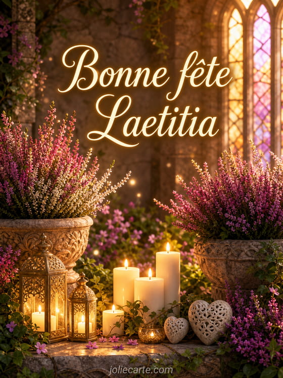Carte bonne fête Laetitia
