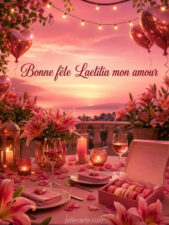 Carte bonne fête Laetitia