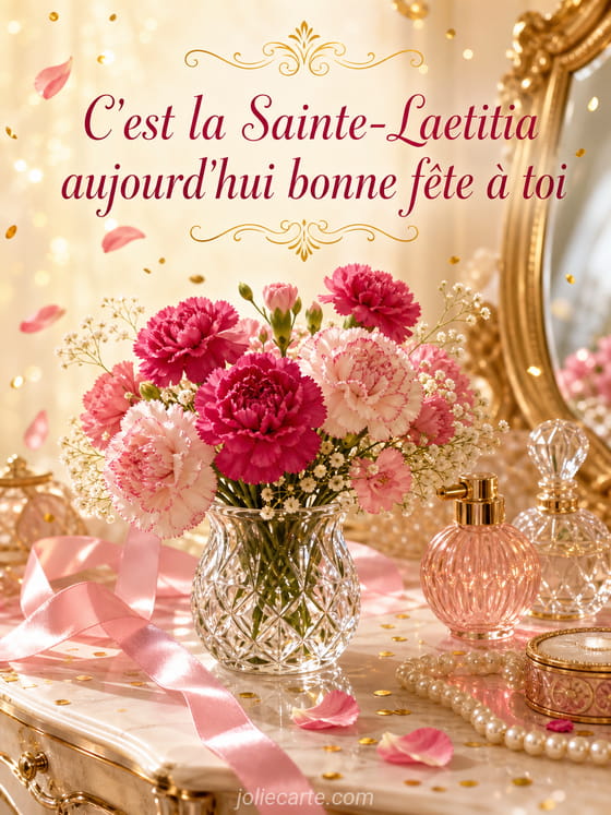 Carte bonne fête Laetitia