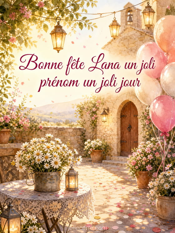 Carte bonne fĂȘte Lana