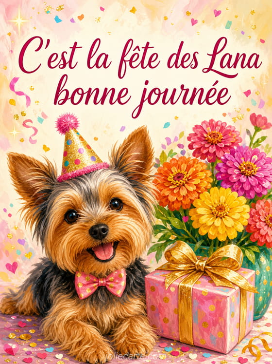 Carte bonne fĂȘte Lana