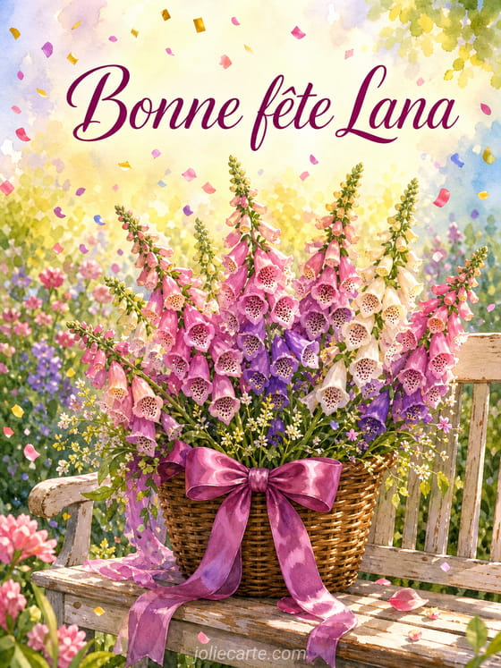 Carte bonne fĂȘte Lana