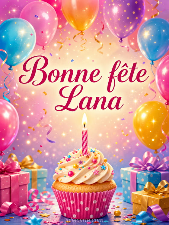 Carte bonne fĂȘte Lana