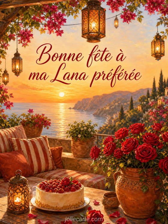 Carte bonne fĂȘte Lana