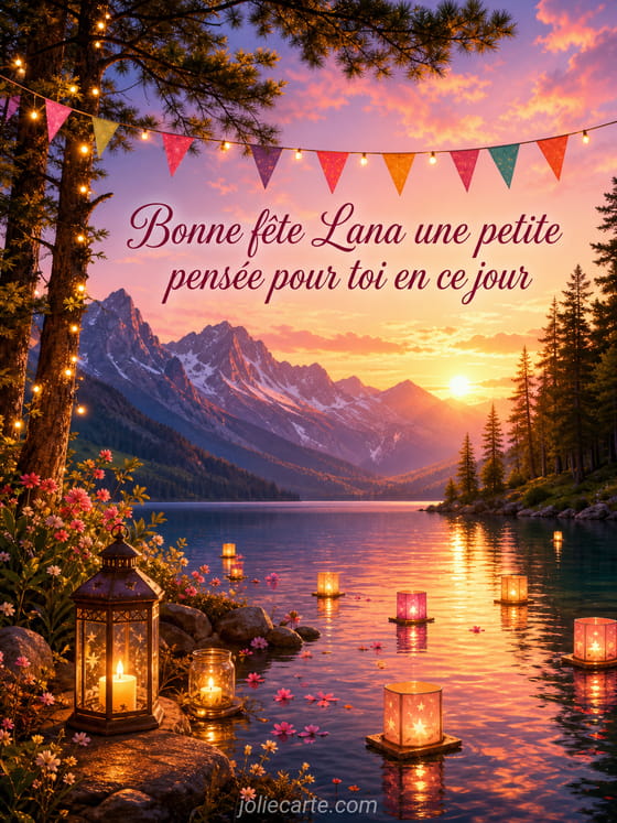 Carte bonne fĂȘte Lana