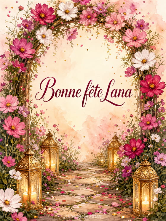 Carte bonne fĂȘte Lana