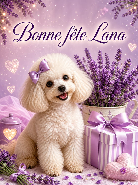 Carte bonne fĂȘte Lana