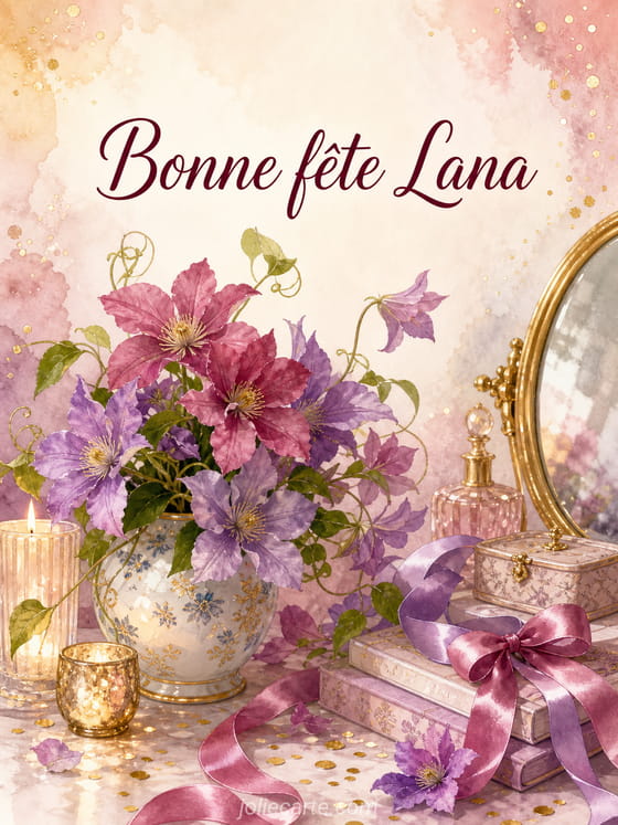 Carte bonne fĂȘte Lana