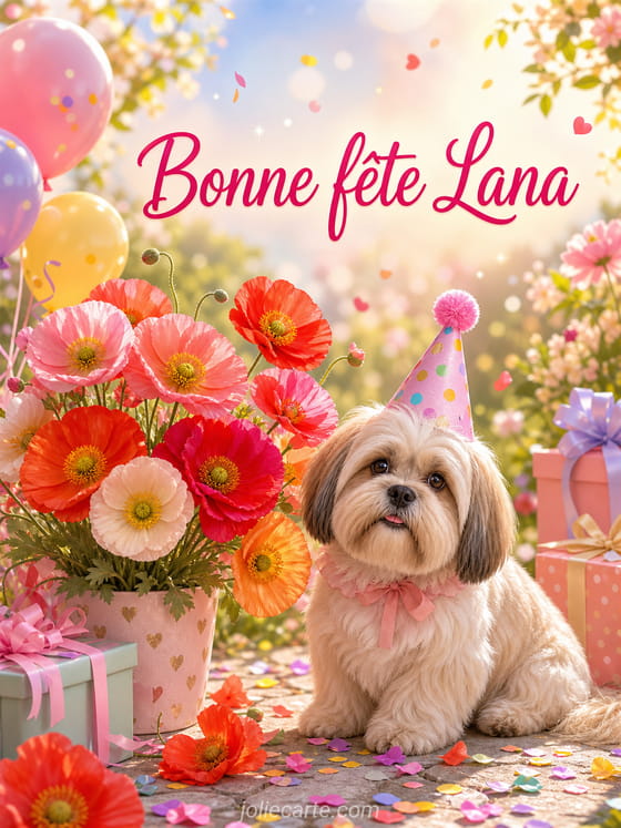 Carte bonne fĂȘte Lana