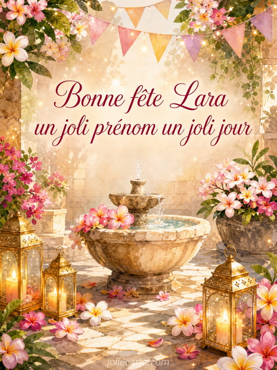 Carte bonne fĂȘte Lara
