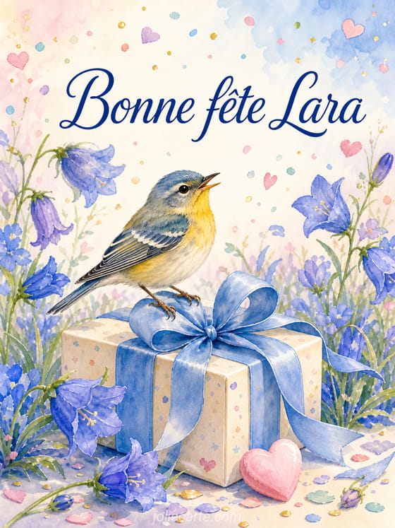 Carte bonne fĂȘte Lara