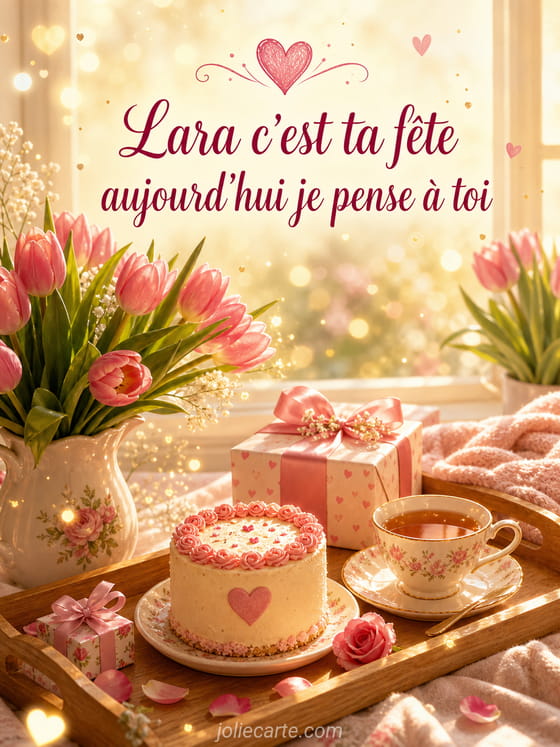 Carte bonne fĂȘte Lara