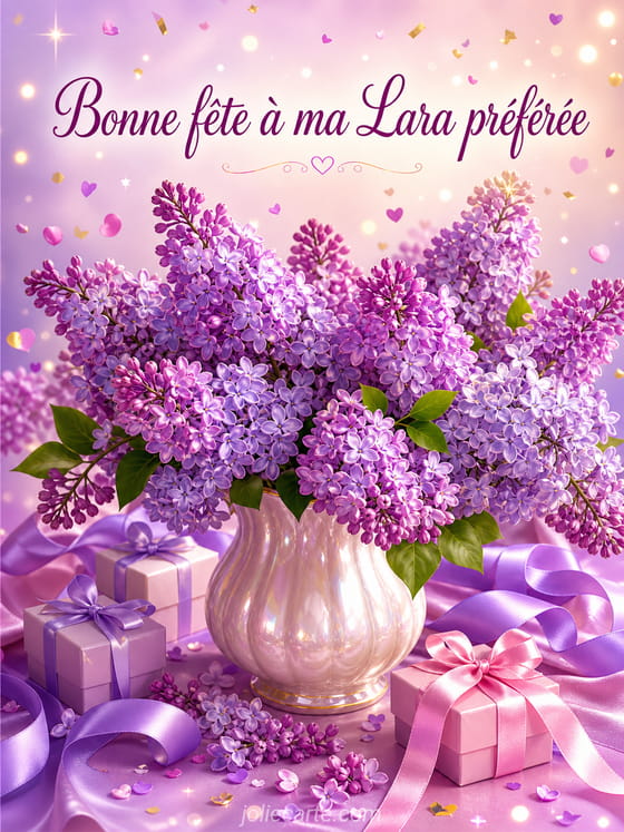 Carte bonne fĂȘte Lara