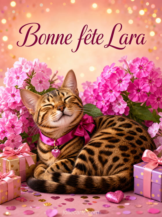Carte bonne fĂȘte Lara