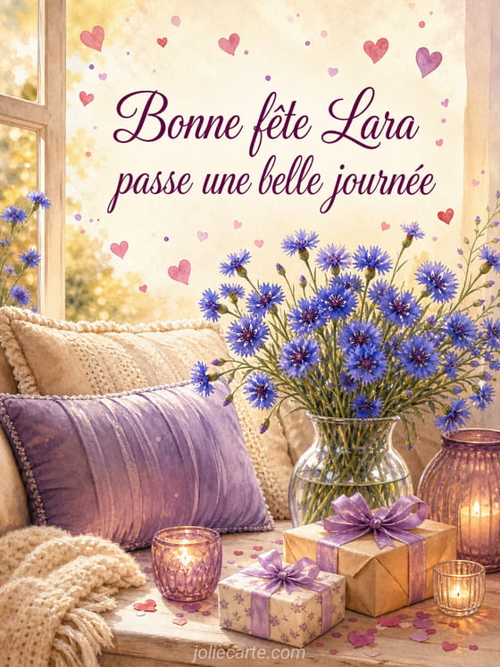Carte bonne fĂȘte Lara