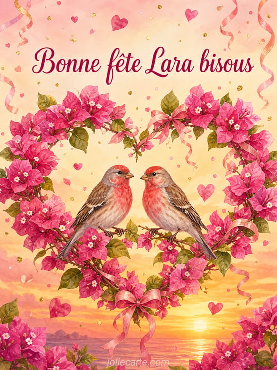 Carte bonne fĂȘte Lara
