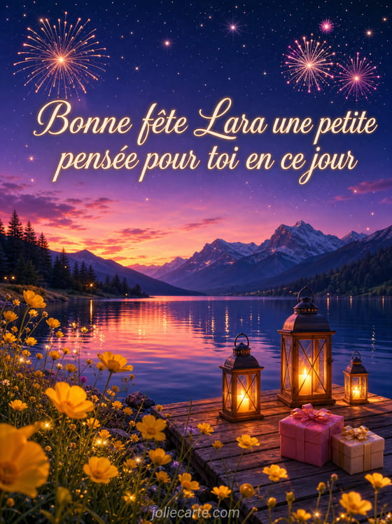 Carte bonne fĂȘte Lara