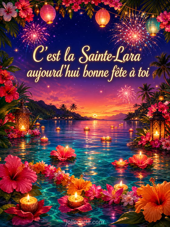 Carte bonne fĂȘte Lara