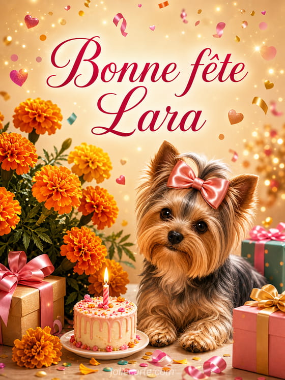 Carte bonne fĂȘte Lara