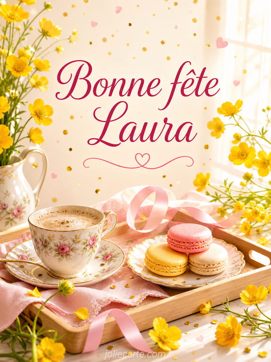 Carte bonne fête Laura