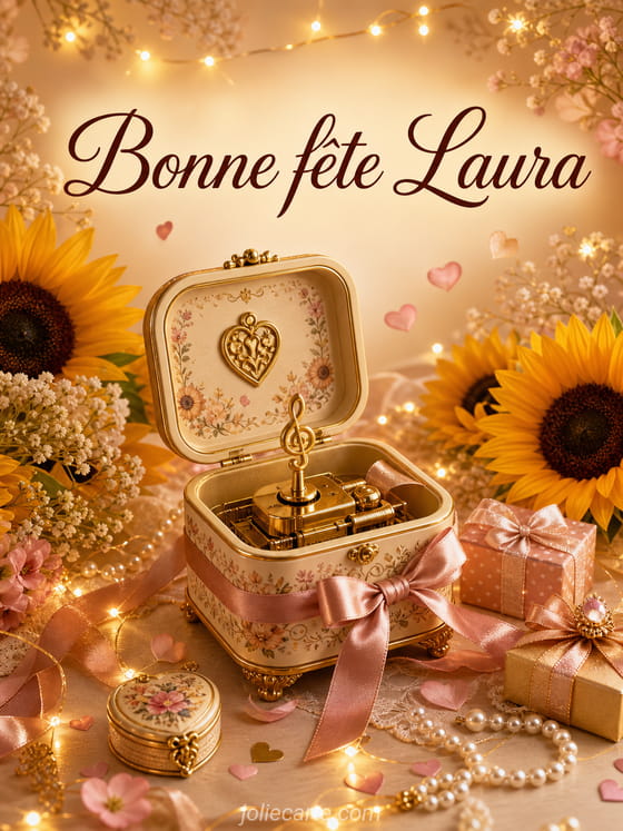 Carte bonne fête Laura
