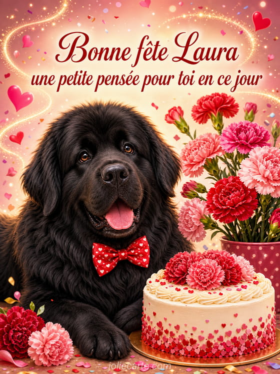 Carte bonne fête Laura