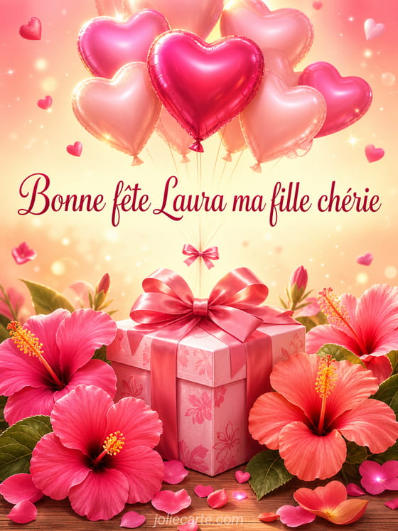 Carte bonne fête Laura