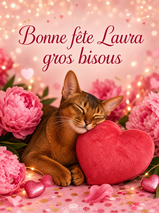 Carte bonne fête Laura