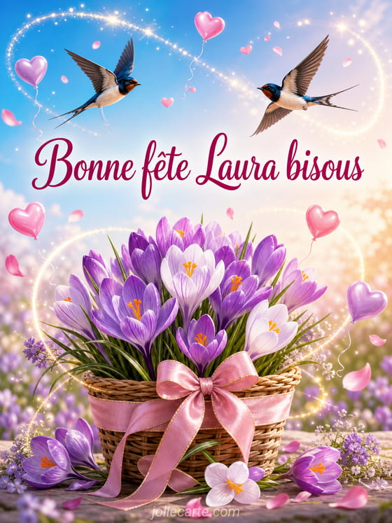 Carte bonne fête Laura
