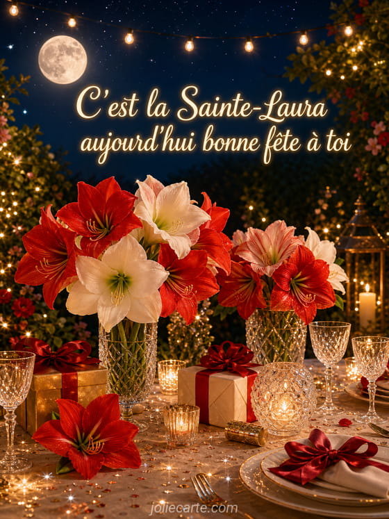 Carte bonne fête Laura