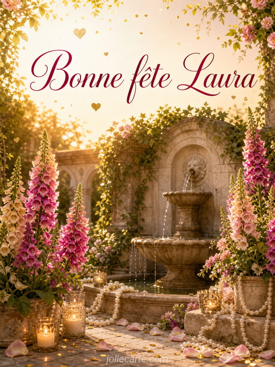 Carte bonne fête Laura