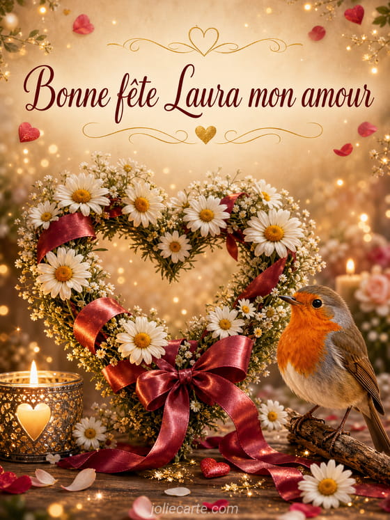 Carte bonne fête Laura