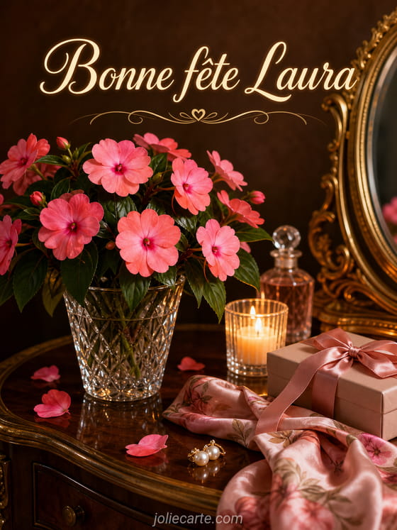Carte bonne fête Laura