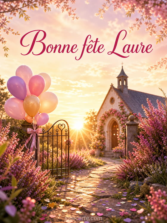 Carte bonne fête Laure