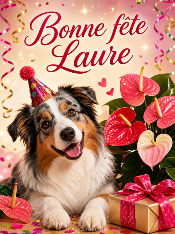 Carte bonne fête Laure