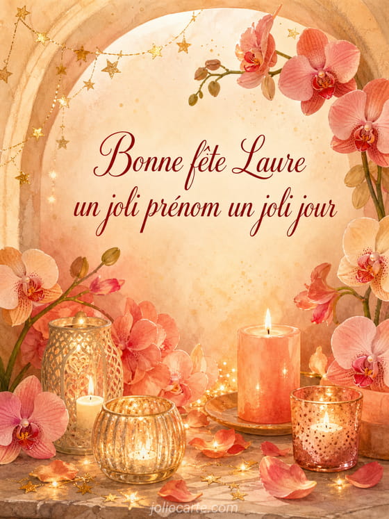 Carte bonne fête Laure
