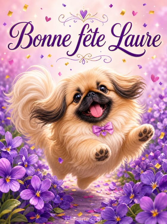 Carte bonne fête Laure