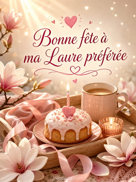 Carte bonne fête Laure