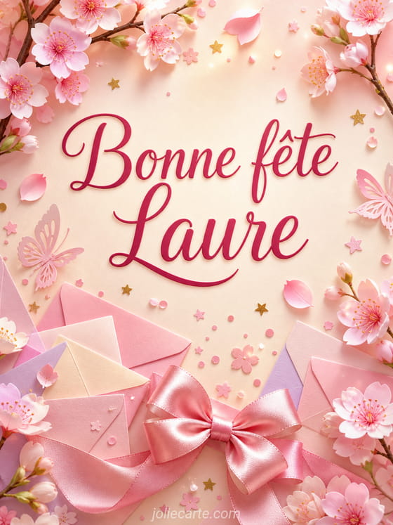 Carte bonne fête Laure