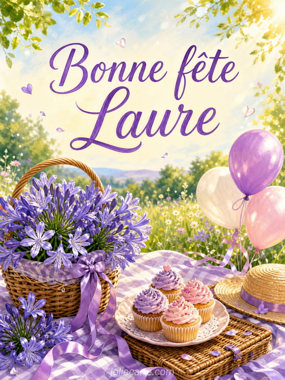 Carte bonne fête Laure