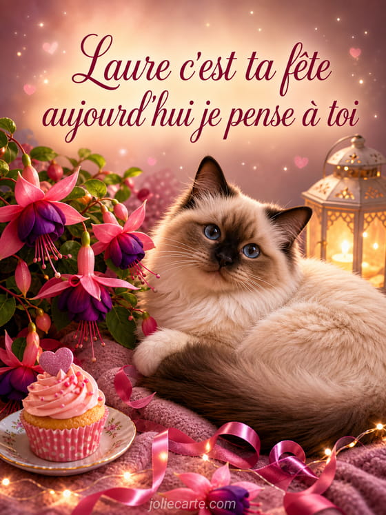 Carte bonne fête Laure
