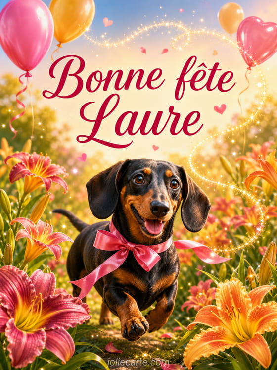 Carte bonne fête Laure