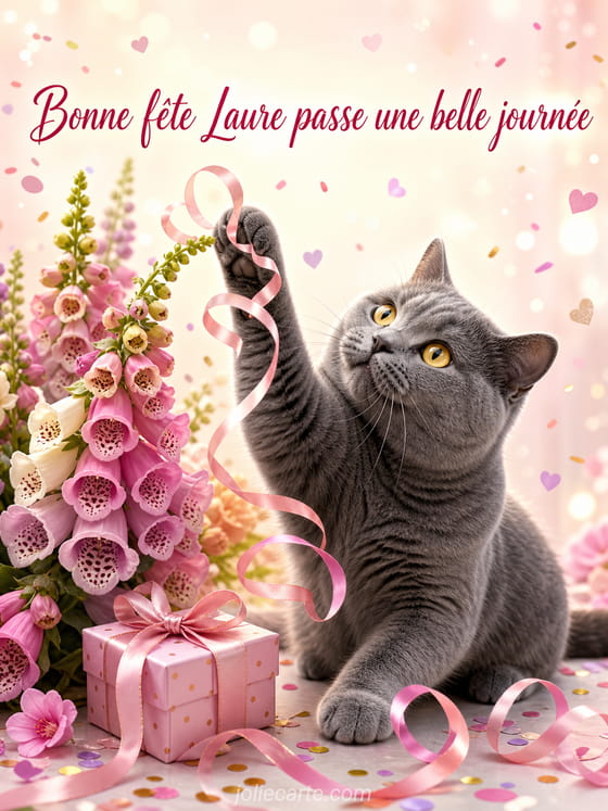 Carte bonne fête Laure