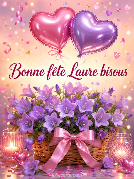 Carte bonne fête Laure